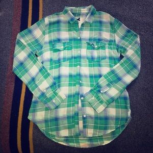 Button down plaid shirt